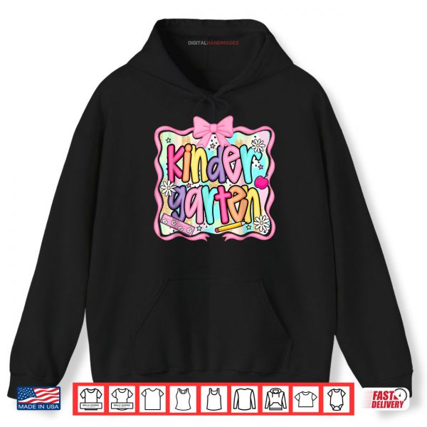 Hoodie Preppy Back To School Pink Coquette Floral Cute Kindergarten Shirt digitalhandmades
