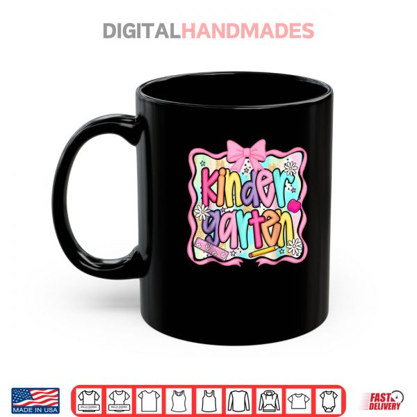 Mug Preppy Back To School Pink Coquette Floral Cute Kindergarten Shirt digitalhandmades