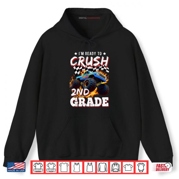 Hoodie Ready To Crush 2nd Grade Monster Truck Boy Back to School Shirt digitalhandmades