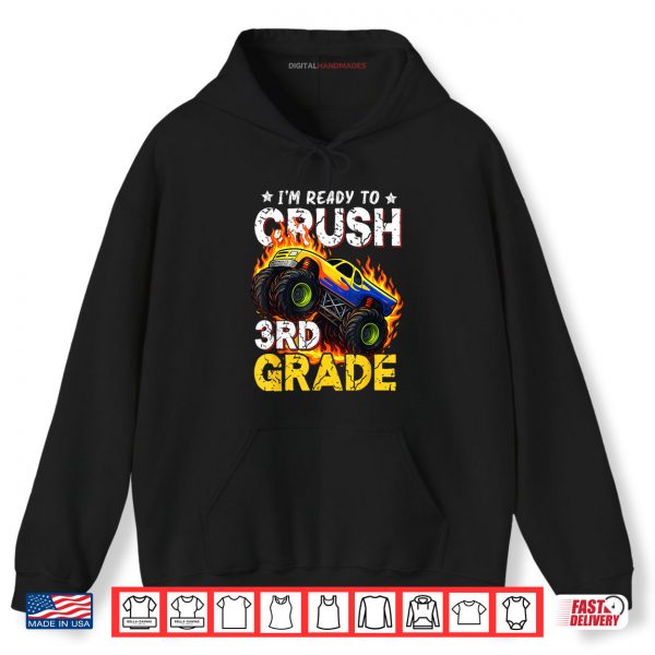 Hoodie Ready To Crush 3rd Grade Monster Truck Boy Back to School Shirt digitalhandmades