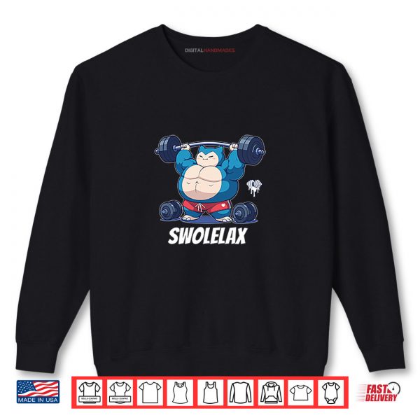 Black Sweatshirt Pokemon Snorlax Swolelax Parody Gym Lover Shirt digitalhandmades