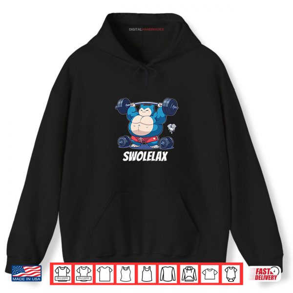 Black Hoodie Pokemon Snorlax Swolelax Parody Gym Lover Shirt digitalhandmades