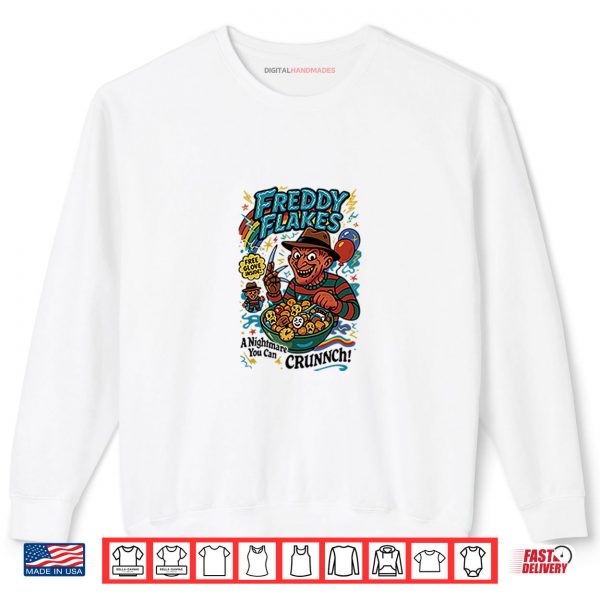 White Sweatshirt Freddy Flakes Free Glove Inside A Nightmare You Can Crunnch Shirt digitalhandmades