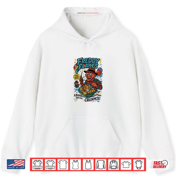 White Hoodie Freddy Flakes Free Glove Inside A Nightmare You Can Crunnch Shirt digitalhandmades