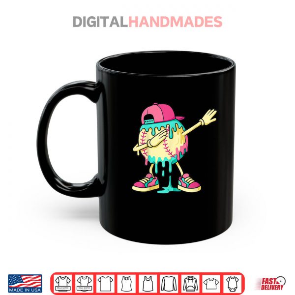 Mug Baseball Shirts For Boys Dabbing Baseball Drip Ice Cream Shirt digitalhandmades