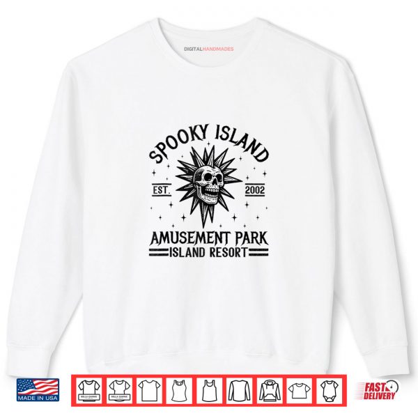 Sweatshirt Funny Spooky Island Est 2002 Amusement Park Skull Halloween Shirt digitalhandmades