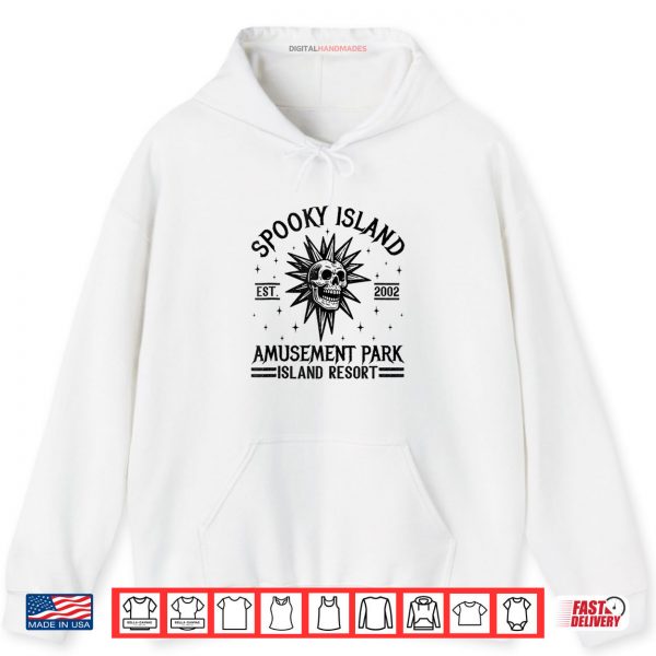 Hoodie Funny Spooky Island Est 2002 Amusement Park Skull Halloween Shirt digitalhandmades