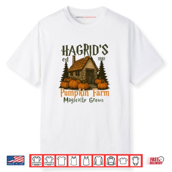 Hagrids Pumpkins Farm Grown Halloween Witch Spooky Season Shirt