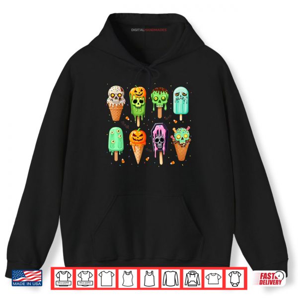 Hoodie Spooky Popsicle Ice Cream Summer Party Halloween Summerween Shirt digitalhandmades