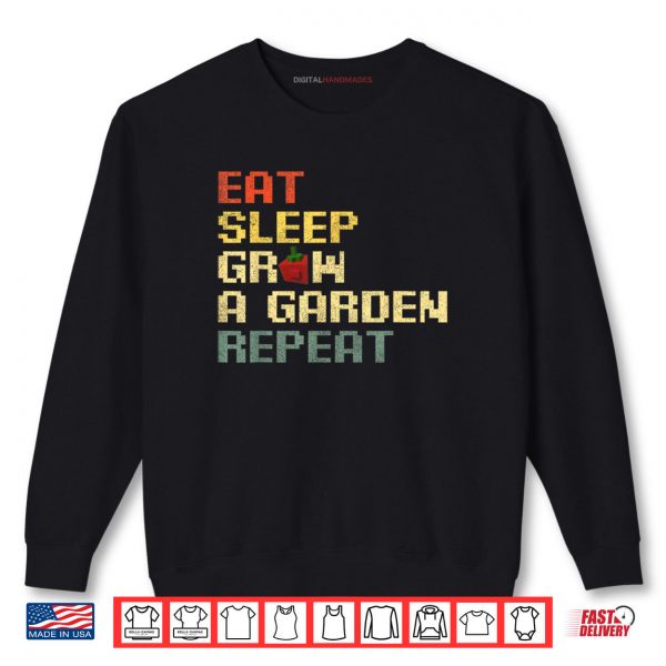 Sweatshirt Funny Game Eat Sleep Grow A Garden Repeat Gamer Shirt digitalhandmades
