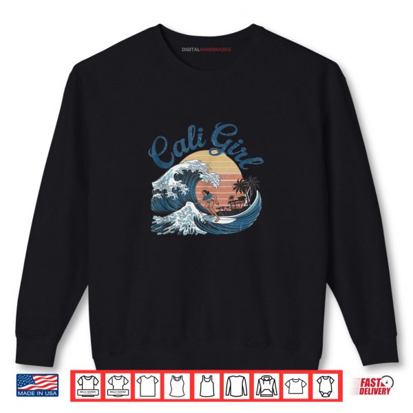 Sweatshirt Cali Girl Tshirt California Beach Summer Vacation 70s Retro Shirt digitalhandmades