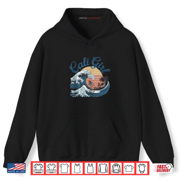 Hoodie Cali Girl Tshirt California Beach Summer Vacation 70s Retro Shirt digitalhandmades