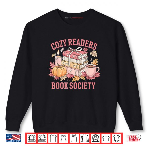 Sweatshirt Cozy Readers Book Society Fall Autumn Floral Pumpkin Season Shirt digitalhandmades