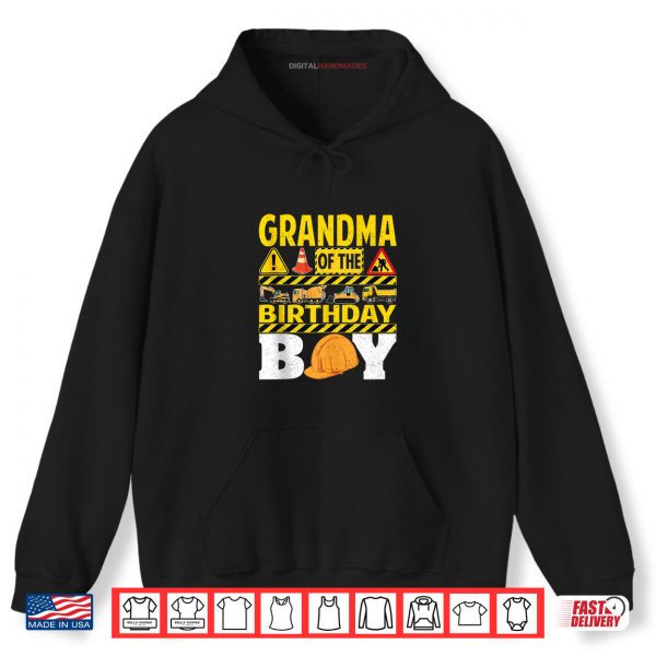 Hoodie Grandma Of The Birthday Boy Construction Worker Birthday Shirt digitalhandmades.com