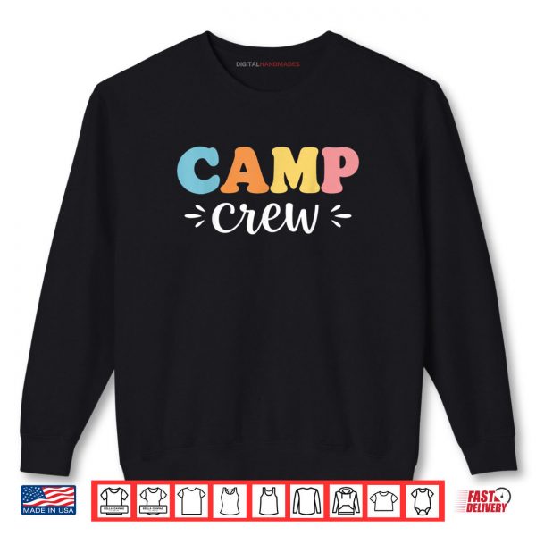 Sweatshirt Camp Crew Retro Groovy Vintage Happy First Day Of School Shirt digitalhandmades.com