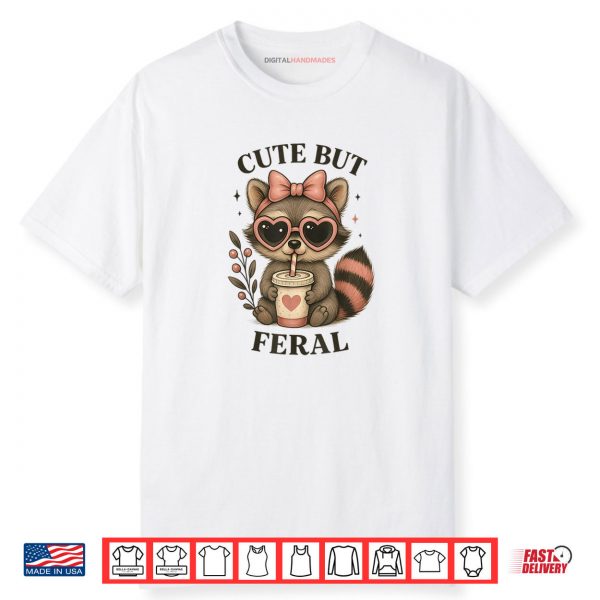 Cute Feral Funny Colourful Racoon With Sunglasses Racoon Shirt