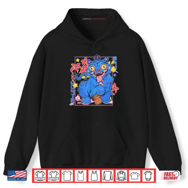 Hoodie Derpy Tiger Japanese Art Funny Shirt