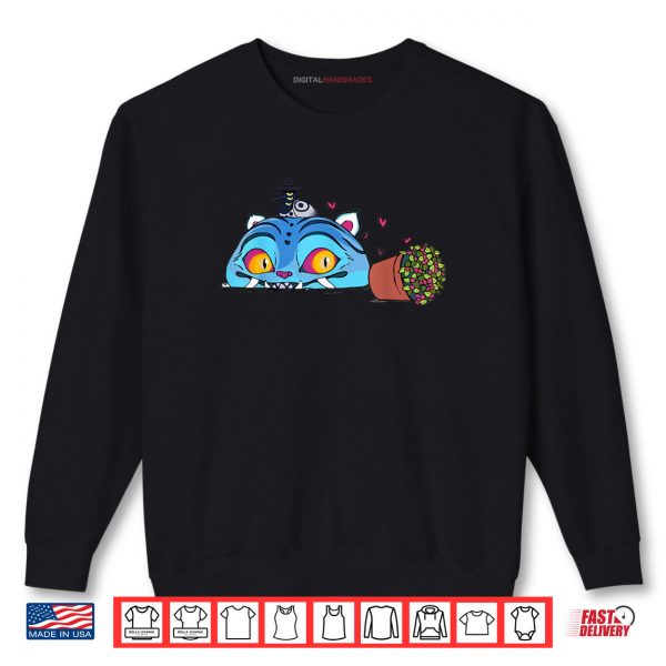 Sweatshirt Funny Blue Tiger And Bird Cute KPop Demon Hunters Shirt
