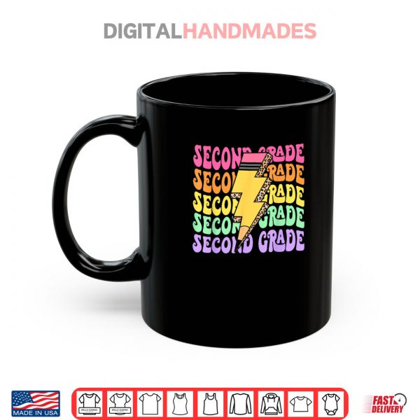 Mug Retro 2nd Grade Lightning Bolt Pencil Teacher Student Shirt