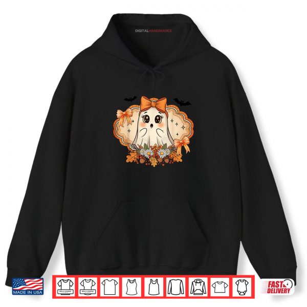 Boo Ghost Halloween Coquette Bow Spooky Season Shirt