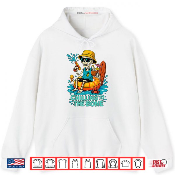Halloween Summer Chilling to the Bone Skeleton Float Costume Shirt