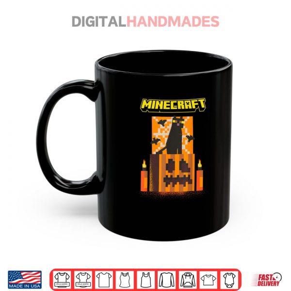 Mug Minecraft Halloween Black Cat On Pumpkin Scene Shirt digitalhandmades