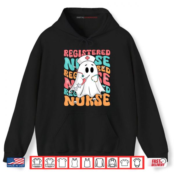 Spooky Registered Nurse Ghost RN Funny Halloween Costume Shirt