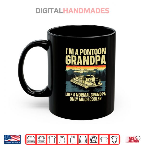 Mug Cool Pontoon Boat Design For Grandpa Men Pontoon Boat Lover Shirt