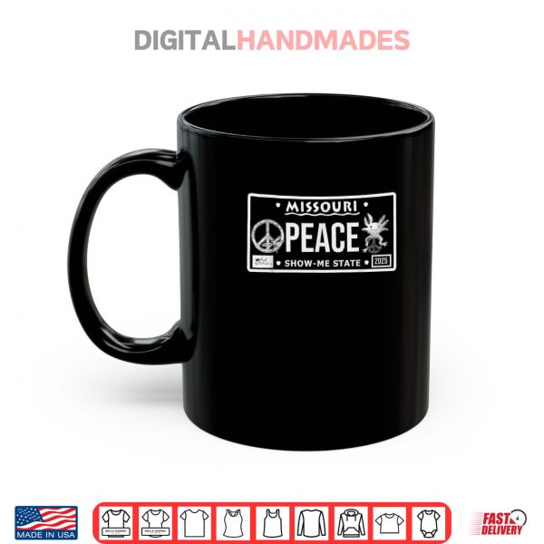 Mug Peace Sign Cute Axolotl Missouri License Plate Shirt