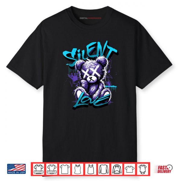 Silent Love 8 Aqua Matching Tee Color Match Graphic Shirt