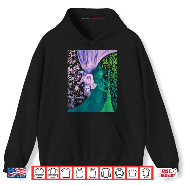 Hoodie Wicked For Good Glinda and Elphaba in Perfect Contrast T Shirt