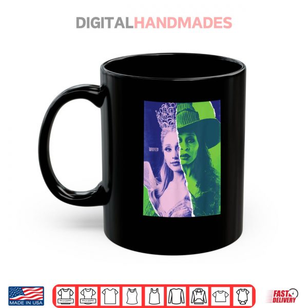 Mug Wicked For Good Glinda and Elphaba Split Portrait Shirt