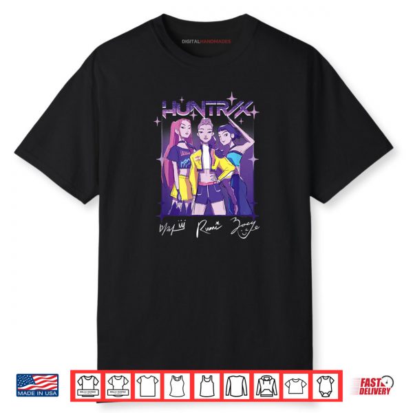 Huntrix Team Drawing KPop Demon Hunters Shirt