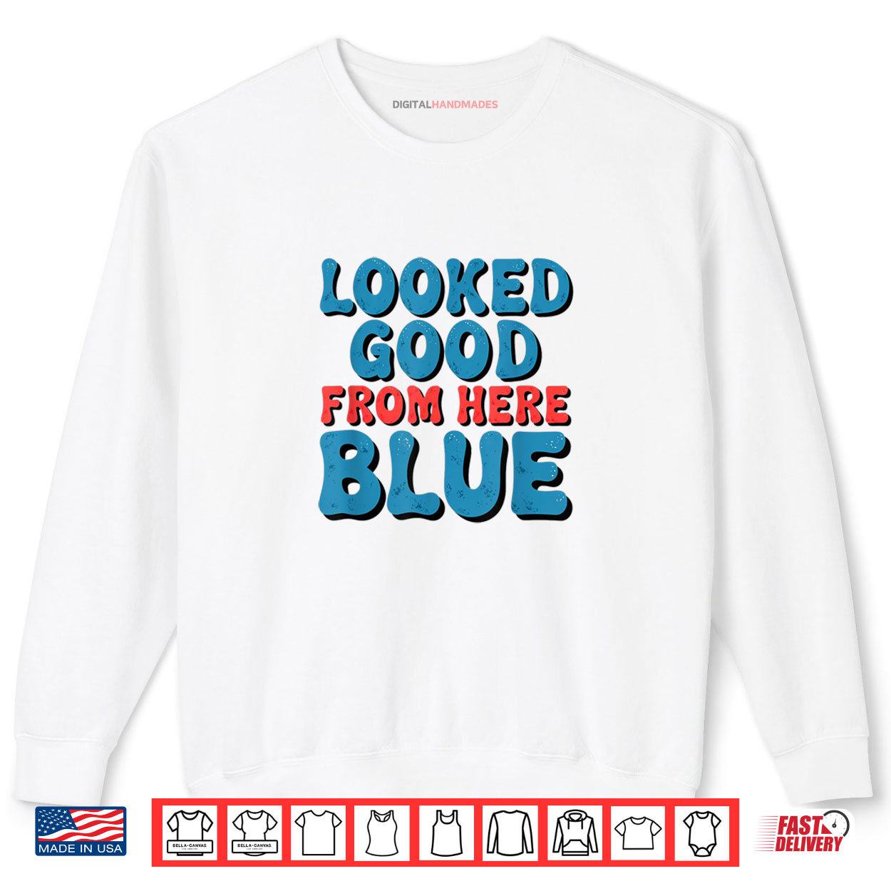 Retro Groovy Looked Good From Here Blue Funny Softball Shirt 1 Sweatshirt Retro Groovy Looked Good From Here Blue Funny Softball Shirt digitalhandmades.com