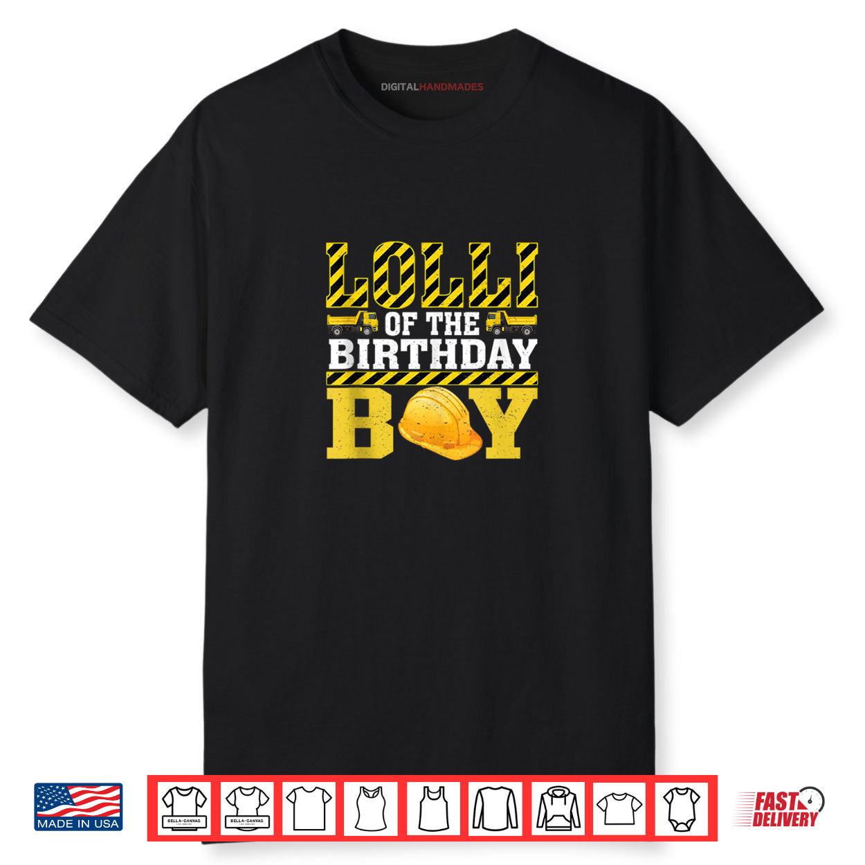 Lolli Of The Birthday Boy Construction Worker Birthday Shirt
