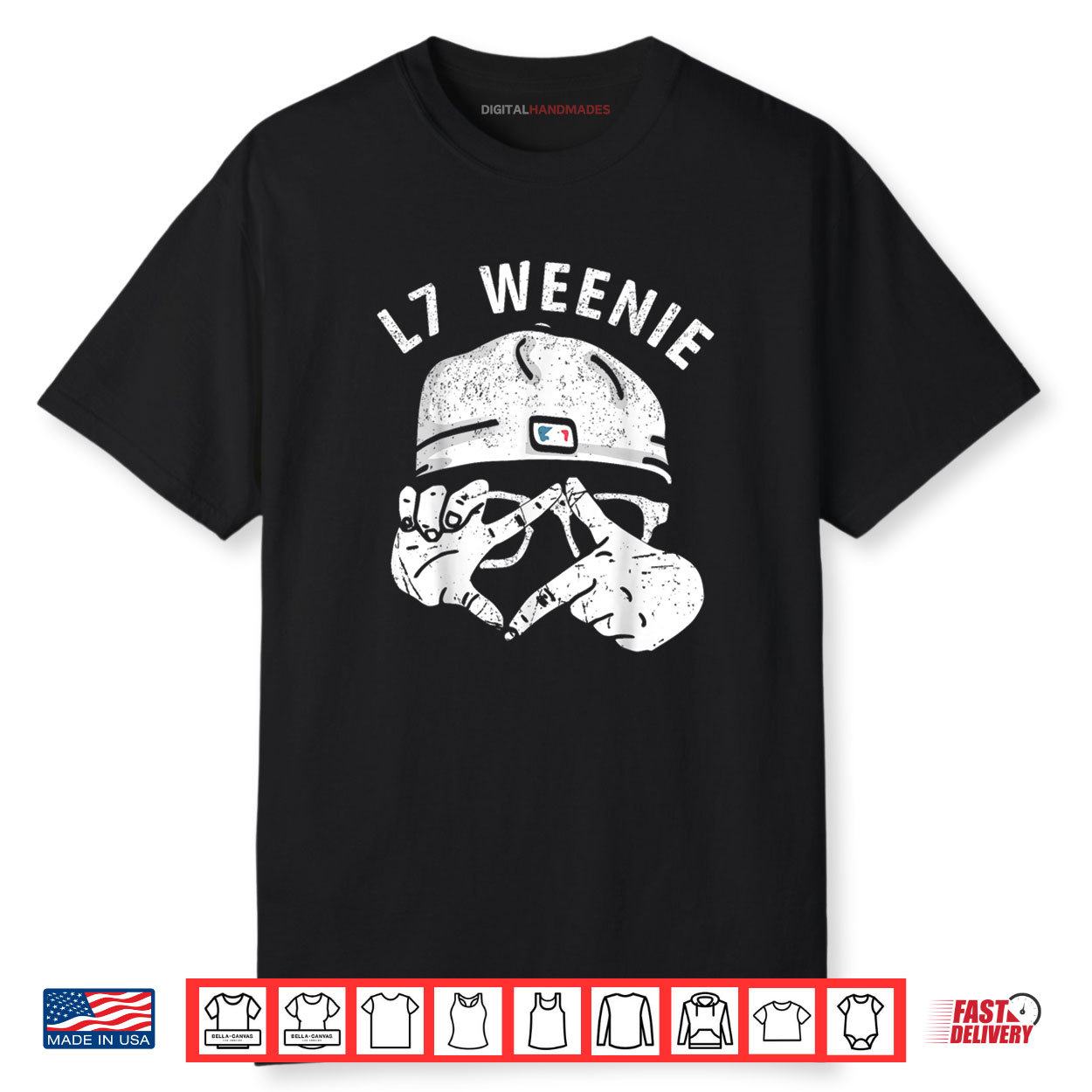 Funny Baseball Softball Season Apparel L7 Weenie Shirt