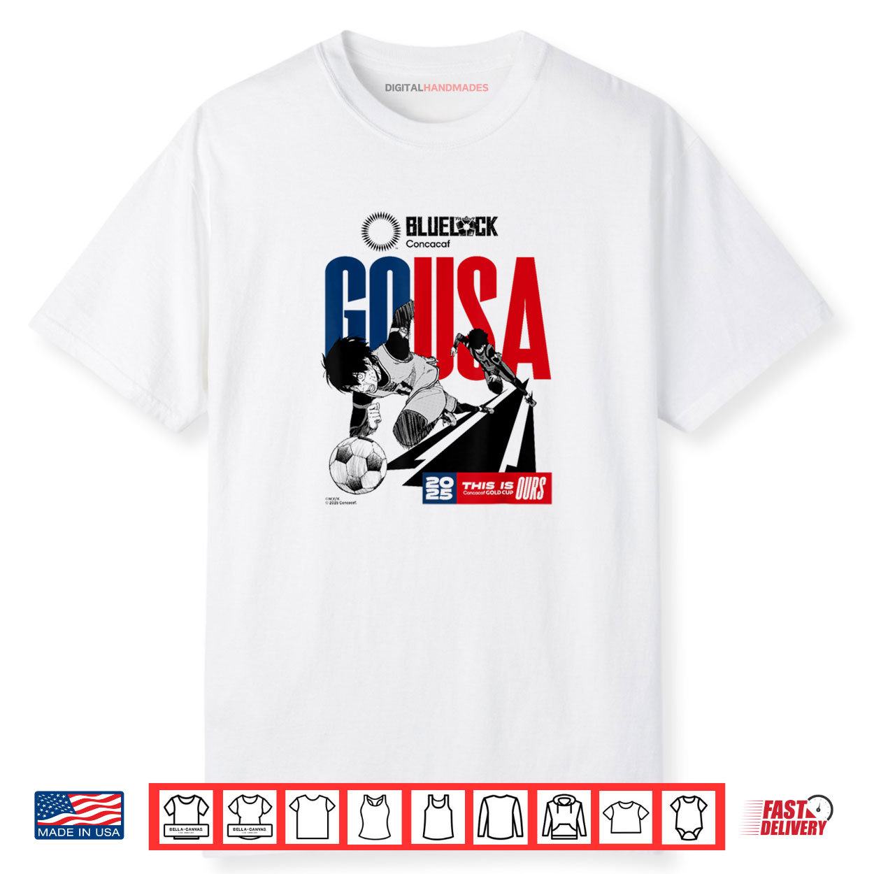 BLUE LOCK x CONCACAF GO USA Isagi in the 2025 Gold Cup Shirt