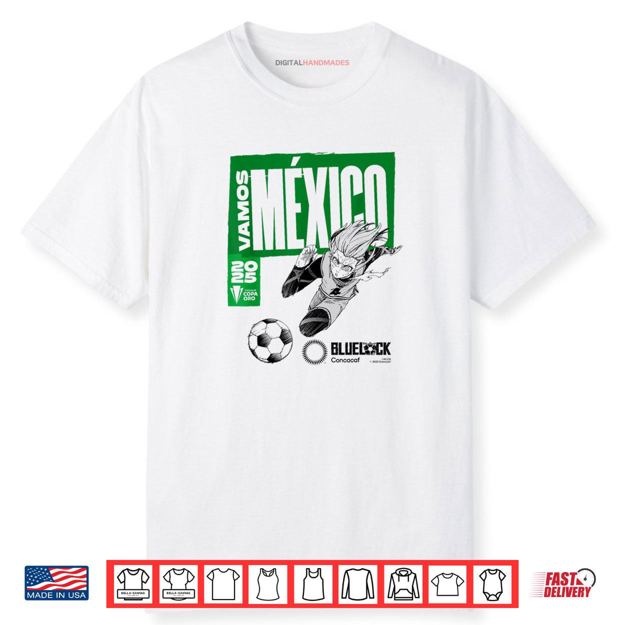 BLUE LOCK x CONCACAF GO MEXICO Chigiri in the 2025 Gold Cup T Shirt