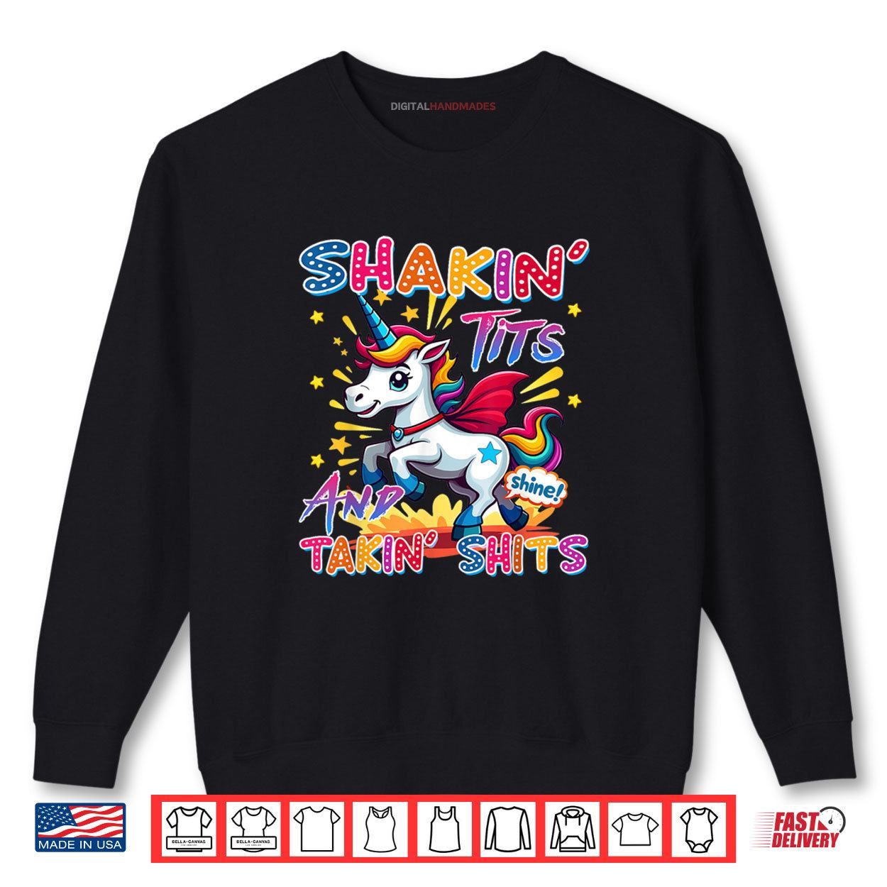 Shakin' Tits and Takin Shits Funny Unicorn Dirty Adult Humor Shirt 1 Sweatshirt Shakin Tits and Takin Shits Funny Unicorn Dirty Adult Humor Shirt digitalhandmades.com