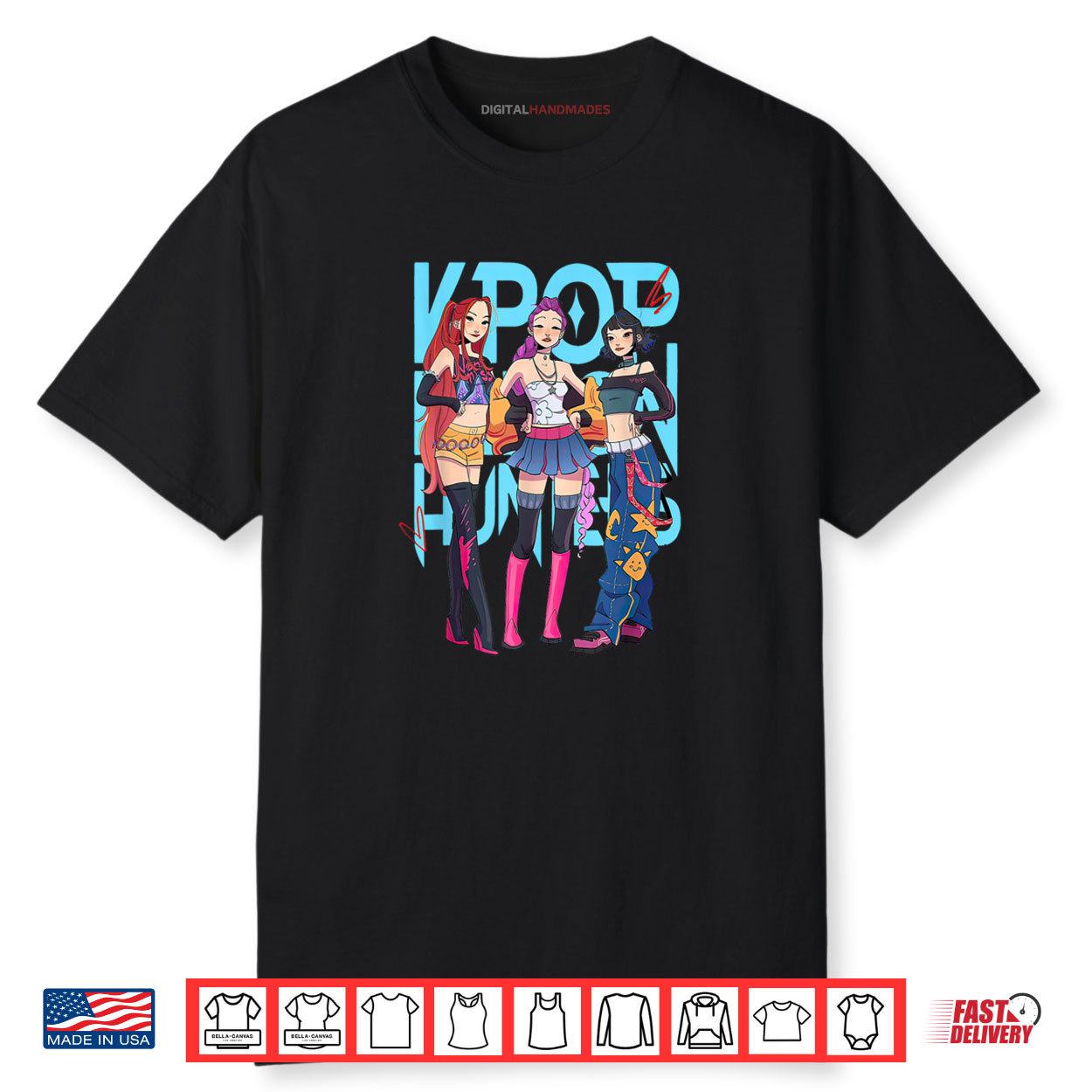 K pop Demon Hunters Team Drawing Shirt