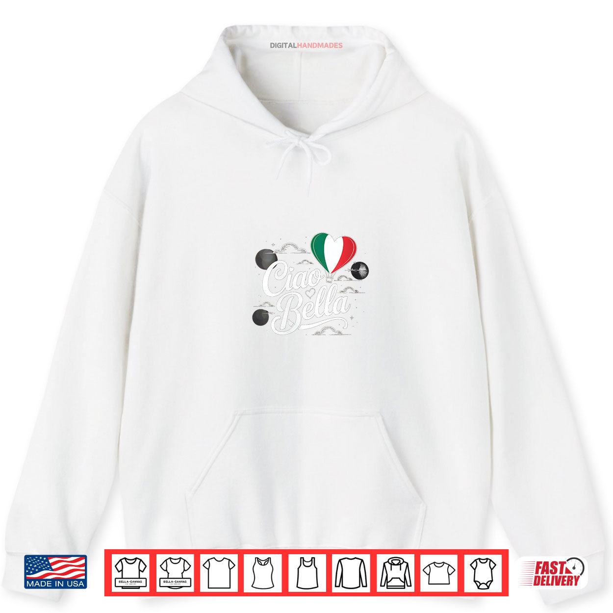 Cool Italian Hello Saying Ciao Bella With Italian Flag Italy Shirt 2 Hoodie Cool Italian Hello Saying Ciao Bella With Italian Flag Italy Shirt digitalhandmades.com