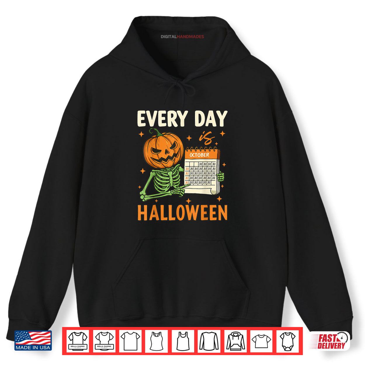 Every Day Is Halloween Funny Skeleton Pumpkin Shirt 2 Hoodie Every Day Is Halloween Funny Skeleton Pumpkin Shirt digitalhandmades.com
