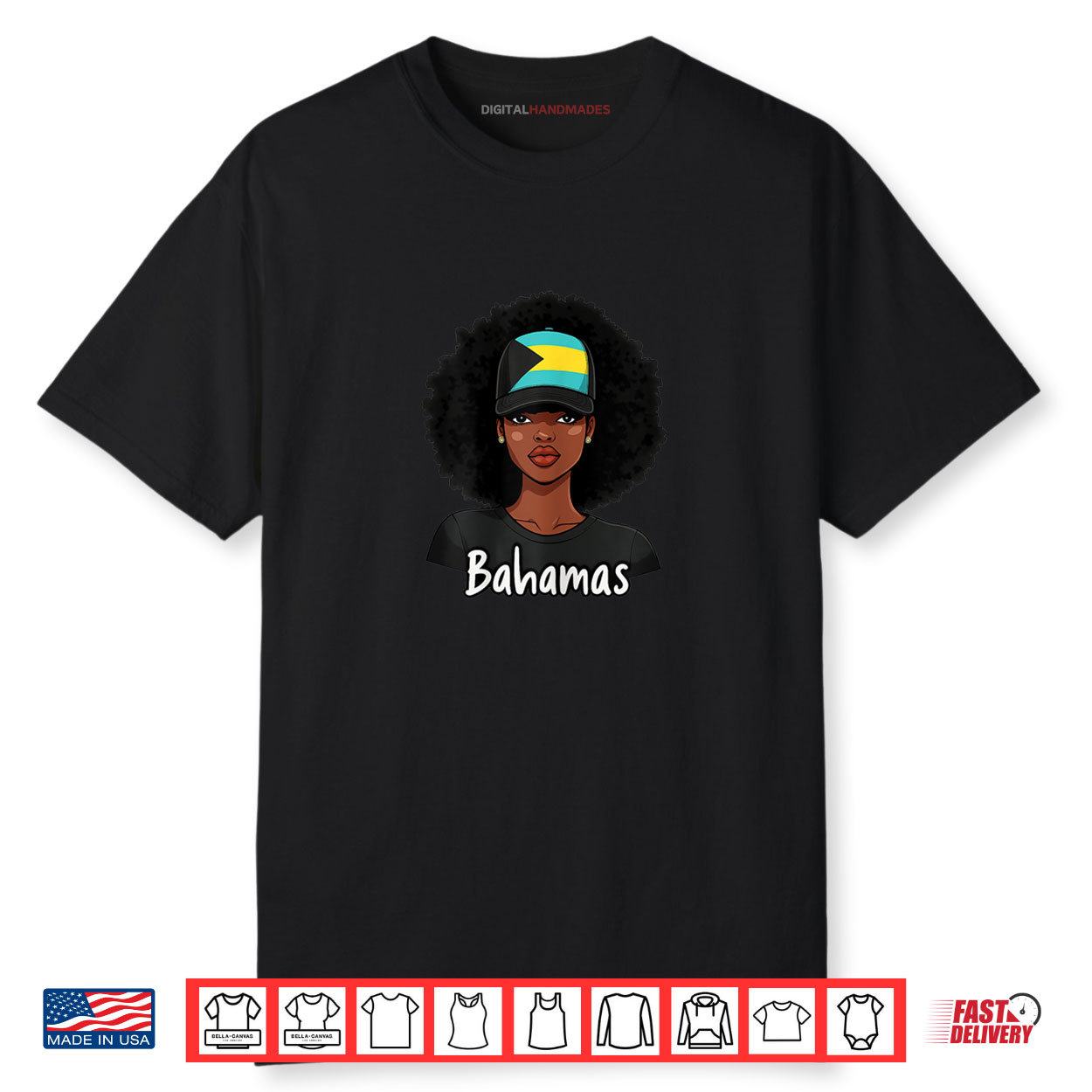 Bahamian Girl Bahamas Flag Proud Bahamian Shirt