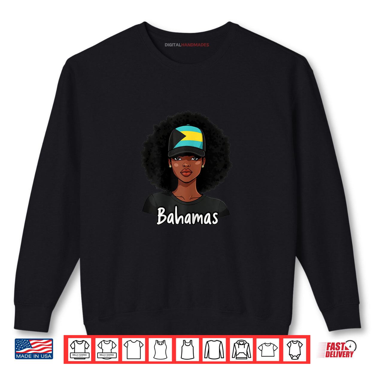 Bahamian Girl Bahamas Flag Proud Bahamian Shirt 1 Sweatshirt Bahamian Girl Bahamas Flag Proud Bahamian Shirt digitalhandmades.com