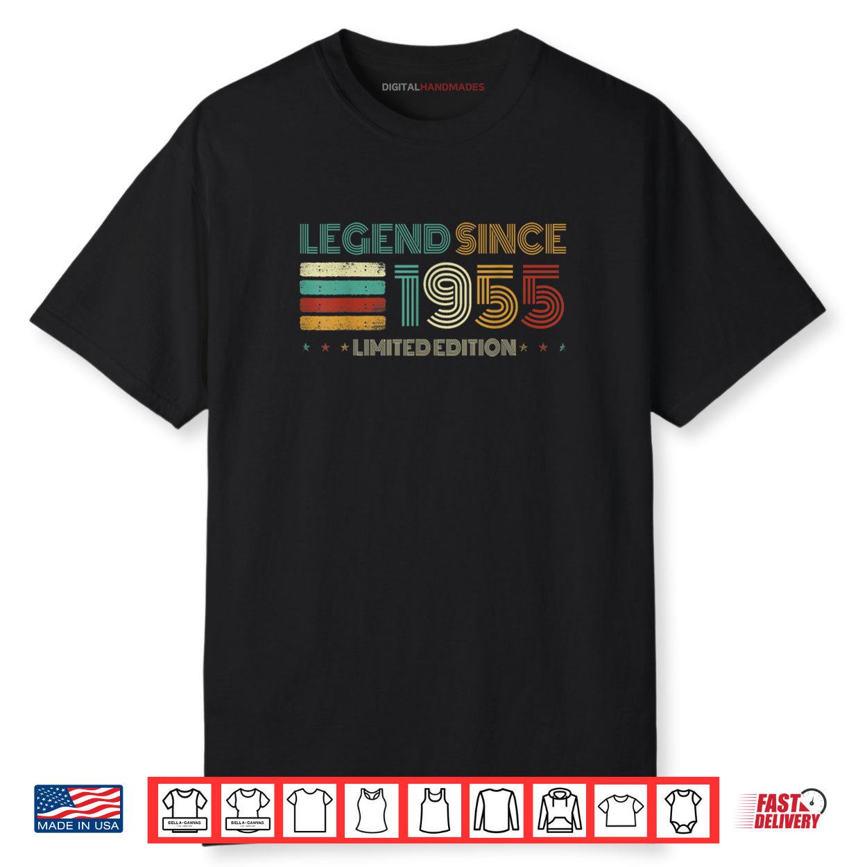 70 Years Old Legend Since 1955 70th Birthday Shirt