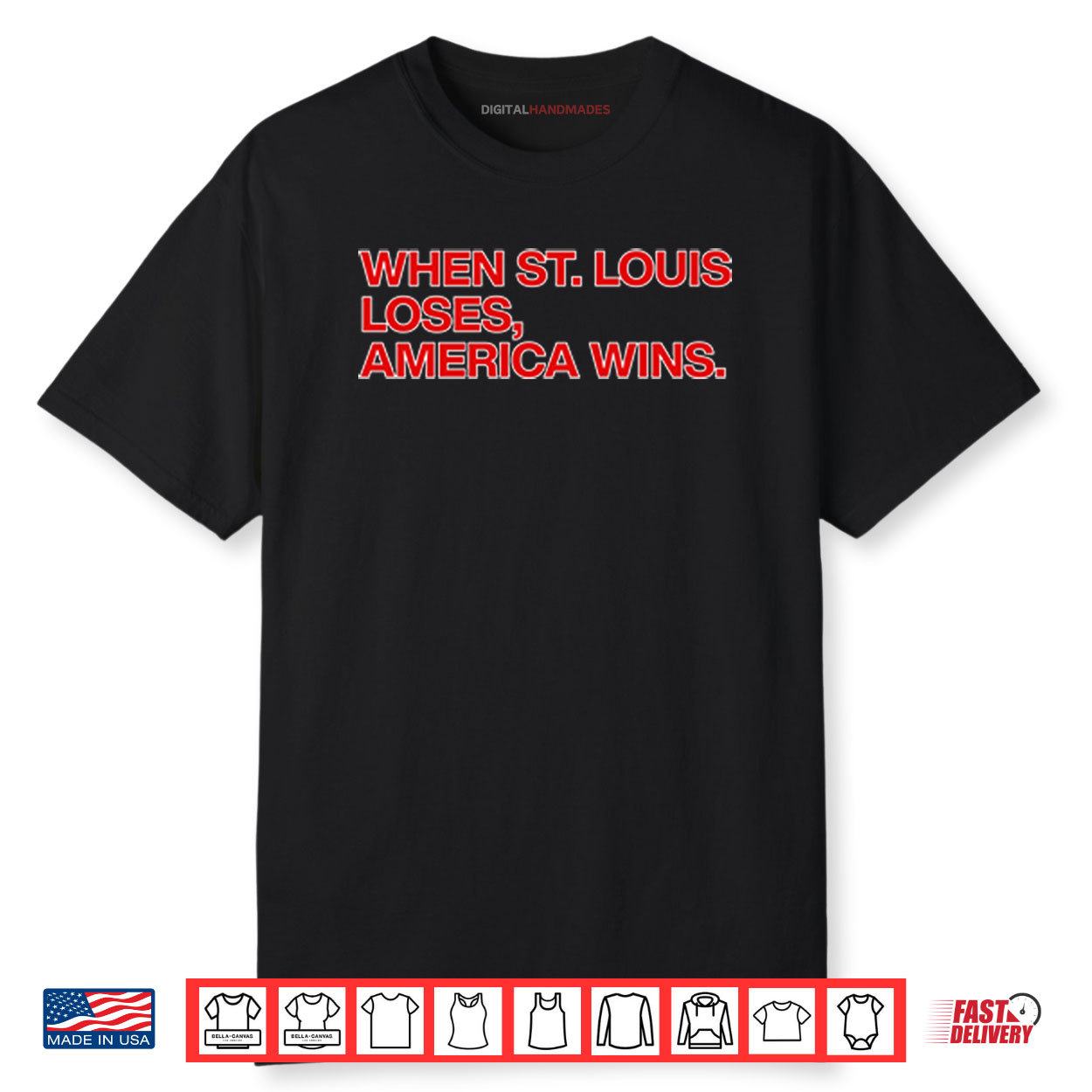 Chicago Cubs When St. Louis Loses America Wins Shirt Chicago Cubs When St. Louis Loses America Wins Shirt