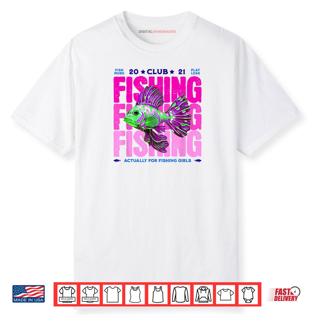 Fishing Club for Girls’ Colorful Fish Lake Pond Shirt Fishing Club for Girls’ Colorful Fish Lake Pond Shirt