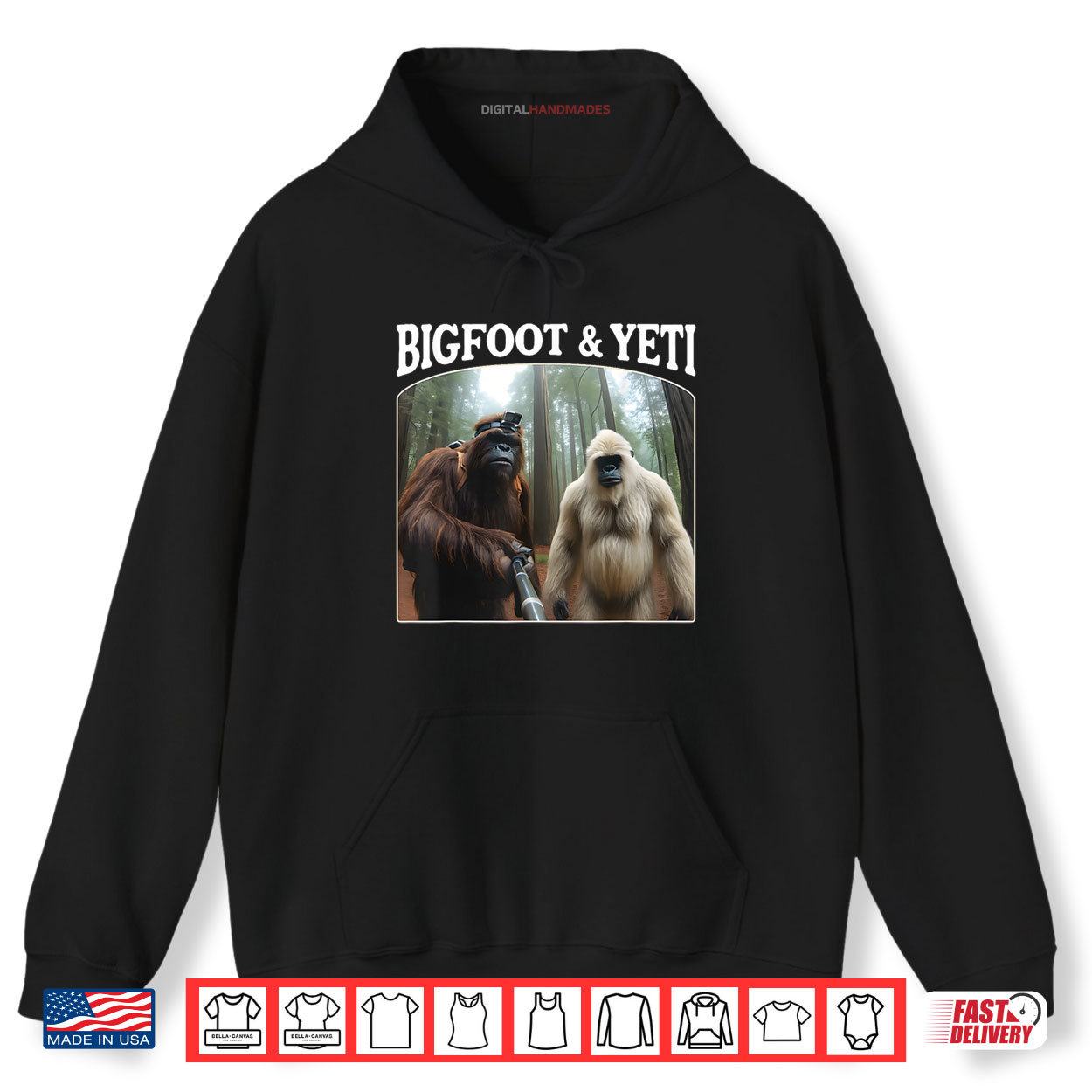 Bigfoot & Yeti Funny Sasquatch Bigfoot Vlogs for Hikers Shirt 2 Hoodie Bigfoot Yeti Funny Sasquatch Bigfoot Vlogs for Hikers Shirt digitalhandmades