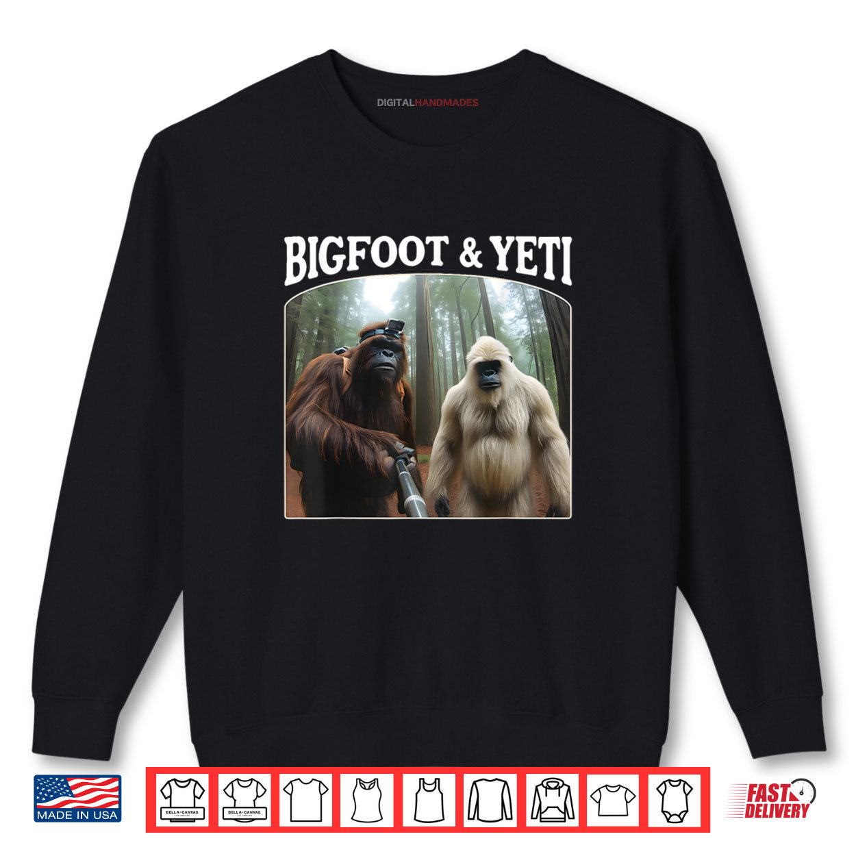Bigfoot & Yeti Funny Sasquatch Bigfoot Vlogs for Hikers Shirt 1 Sweatshirt Bigfoot Yeti Funny Sasquatch Bigfoot Vlogs for Hikers Shirt digitalhandmades