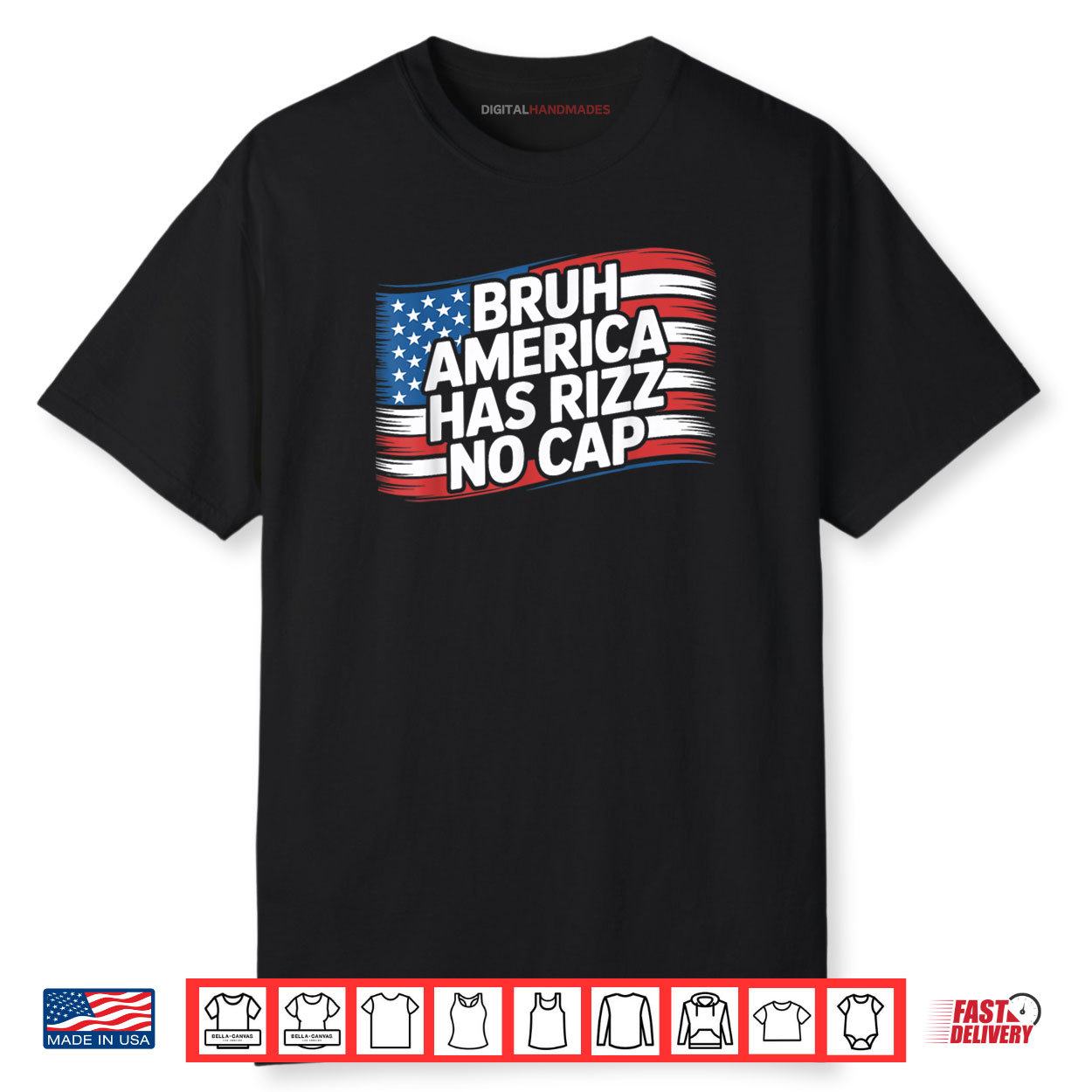Bruh America Has Rizz No Cap Shirt Bruh America Has Rizz No Cap Shirt